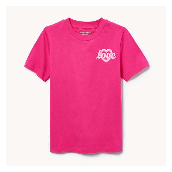 Kid Girls' Graphic T-Shirt - Magenta