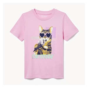 Kid Graphic T-Shirt - Light Mauve