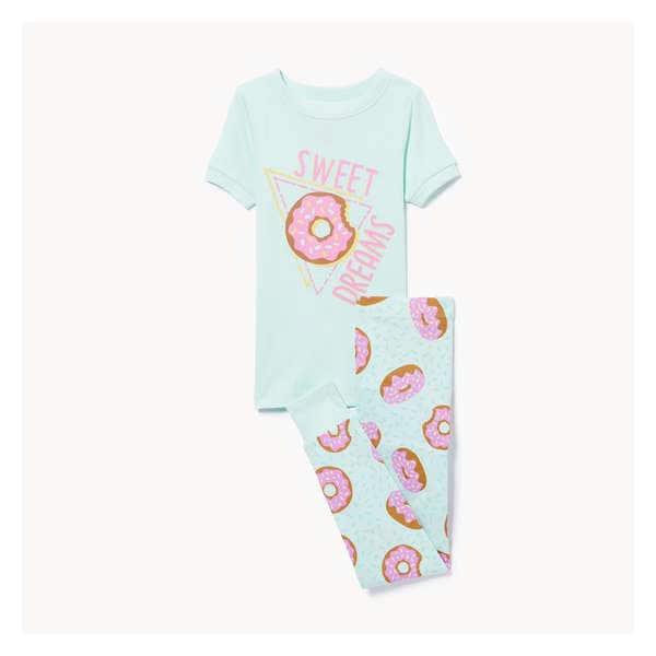Kid Girls' 2-Piece Pajama Set - Light Aqua