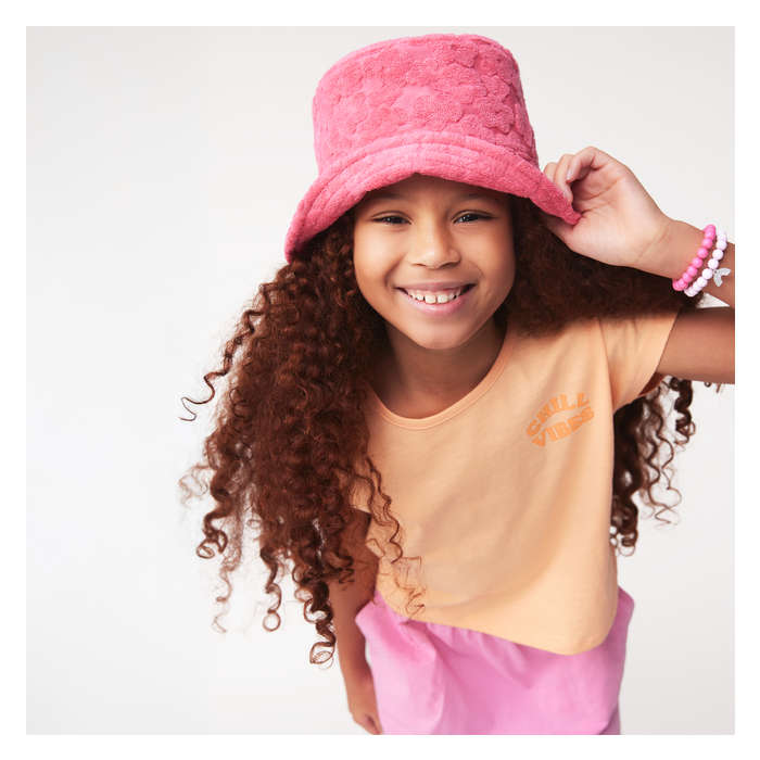 Kid Girls' Terry Towel Bucket Hat