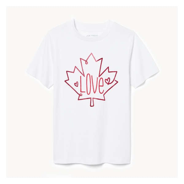 Kid Girls' Canada Graphic T-Shirt - White