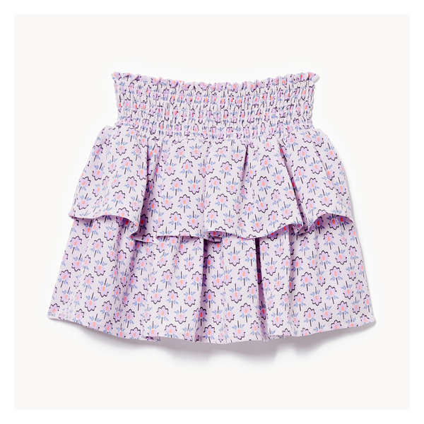 Kid Girls' Smocked Skirt - Dusty Lavender