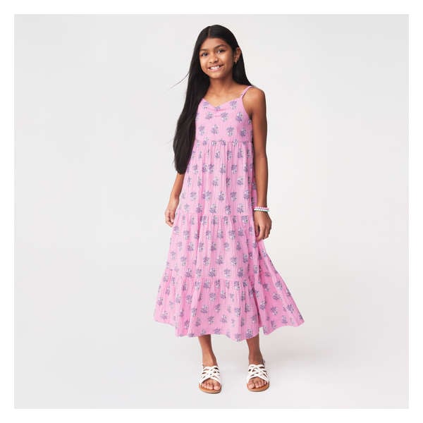 Kid Girls' Tiered Maxi Dress - Light Mauve