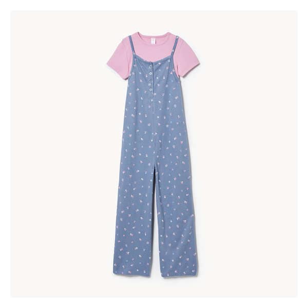 Kid Girls' 2-Piece Romper Set - Light Mauve
