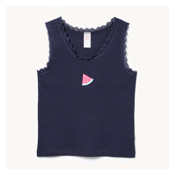 Kid Girls' Rib Tank - Dark Navy