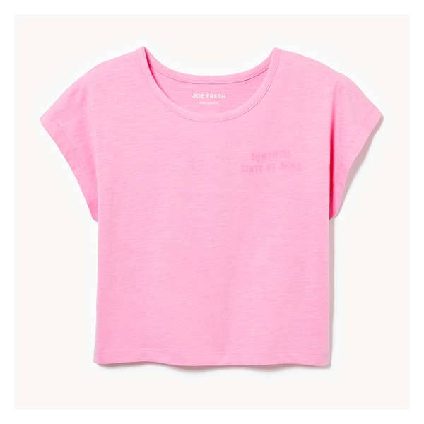 Kid Girls' Graphic T-Shirt - Bright Pink