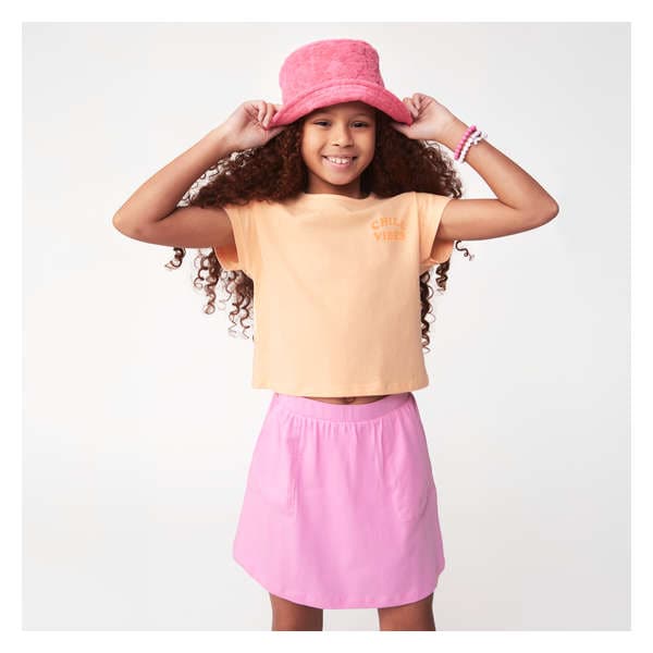 Kid Girls' Graphic T-Shirt - Light Peach