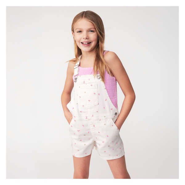 Kid Girls' Twill Shortall - Off White