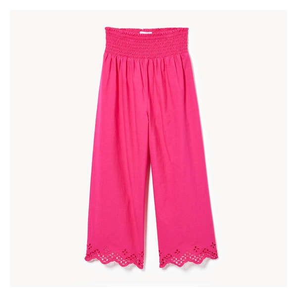 Kid Girls' Eyelet Pant - Magenta