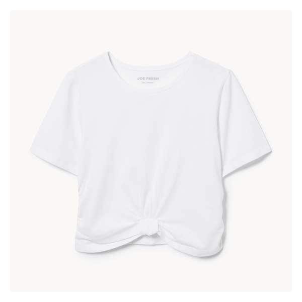 Kid Girls' Knotted T-Shirt - Bright White