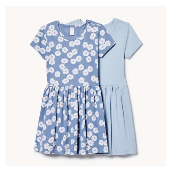 Kid Girls' 2-Pack Rib Dress - Dusty Blue