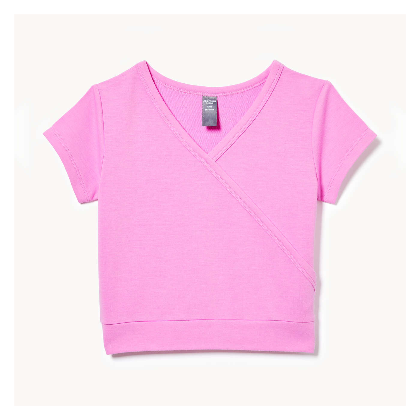 Kid Girls' Active Wrap T-Shirt in Fuchsia from Joe Fresh Kid Girls' Active Wrap T-Shirt in Fuchsia from Joe Fresh