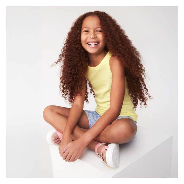 Kid Girls' Rib Tank - Pale Yellow