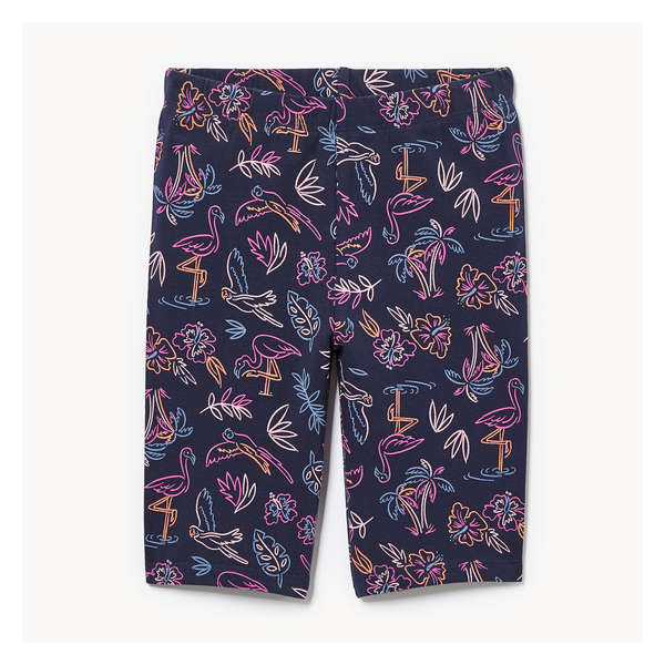 Kid Girls' Printed Bermuda Short - Dark Navy