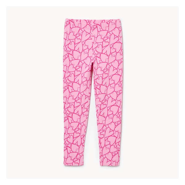 Kid Girls' Printed Legging - Bright Pink