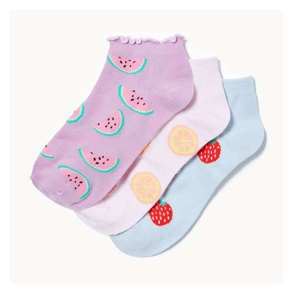Kid Girls' 3-Pack Low-Cut Socks - Green