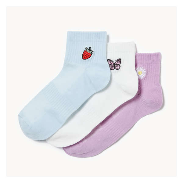 Kid Girls' 3-Pack Anklets - Multi