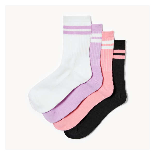 Kid Girls' 4-Pack Mid-Crew Socks - Multi