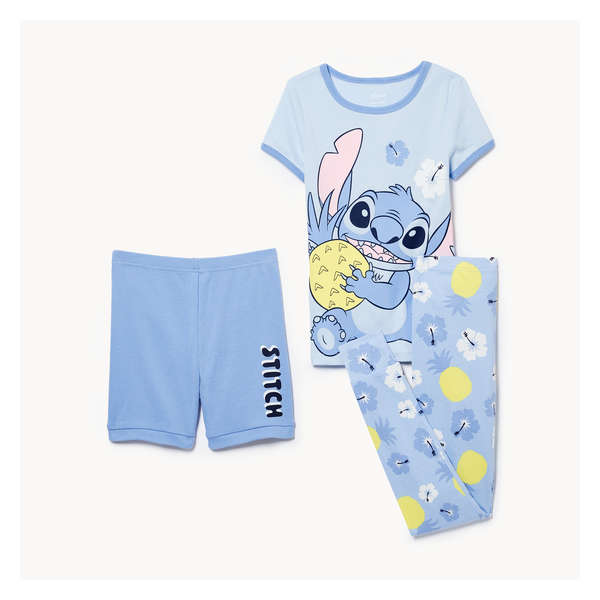 Kid Girls' Disney Stitch 3-Piece Sleep Set - Blue