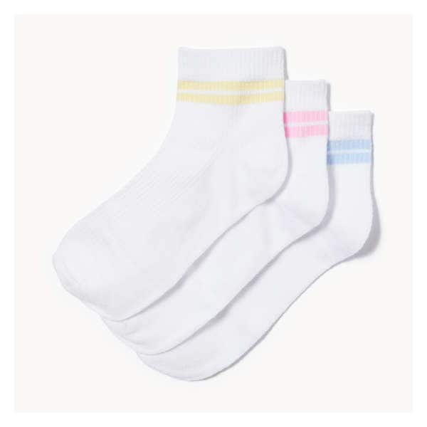 Kid Girls' 3-Pack Anklets - White