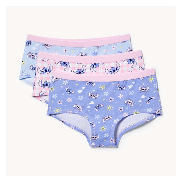 Kid Girls' Disney Stitch 3-Pack Boyshorts - Blue