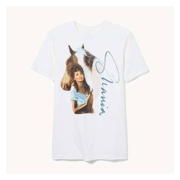 Kid Girls' Shania Twain T-Shirt - White