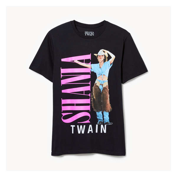 Kid Girls' Shania Twain T-Shirt - Black