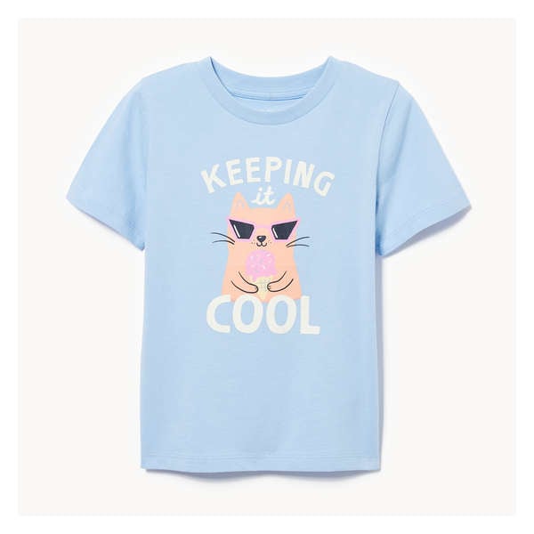 T-shirt imprimé pour petites filles - Bleu Pâle
