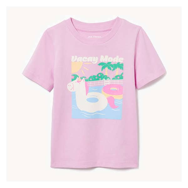 T-shirt imprimé pour petites filles - Mauve Pâle