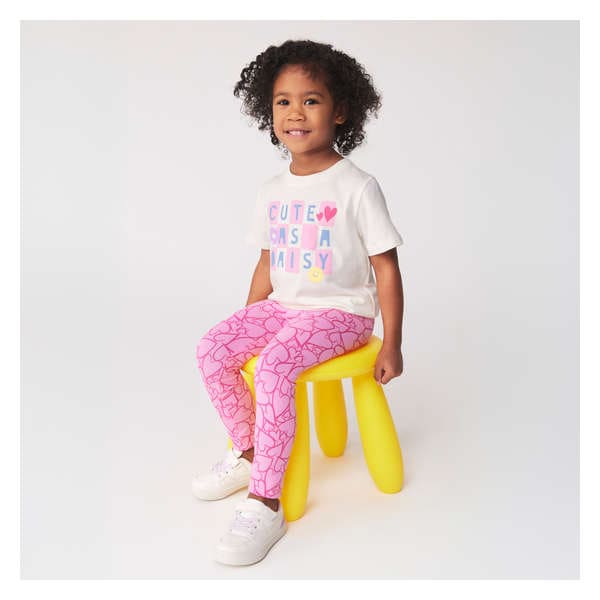 Toddler Girls' Graphic T-Shirt - Off White