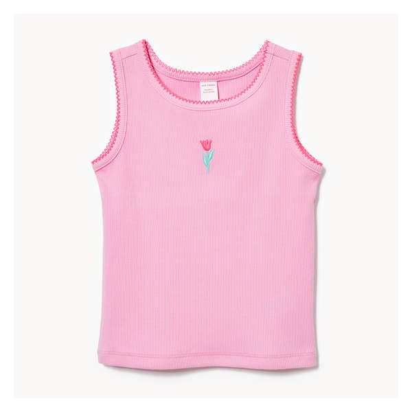 Toddler Girls' Rib Tank - Bright Pink