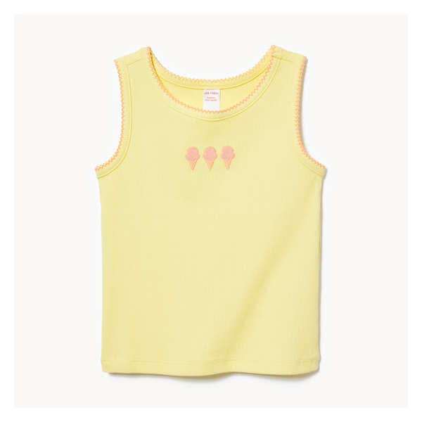 Toddler Girls' Rib Tank - Pale Yellow