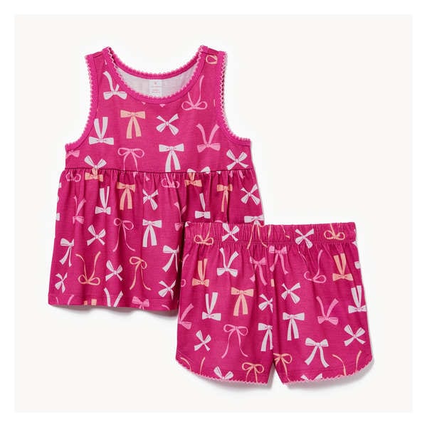 Toddler Girls' 2-Piece Pajama Set - Fuchsia