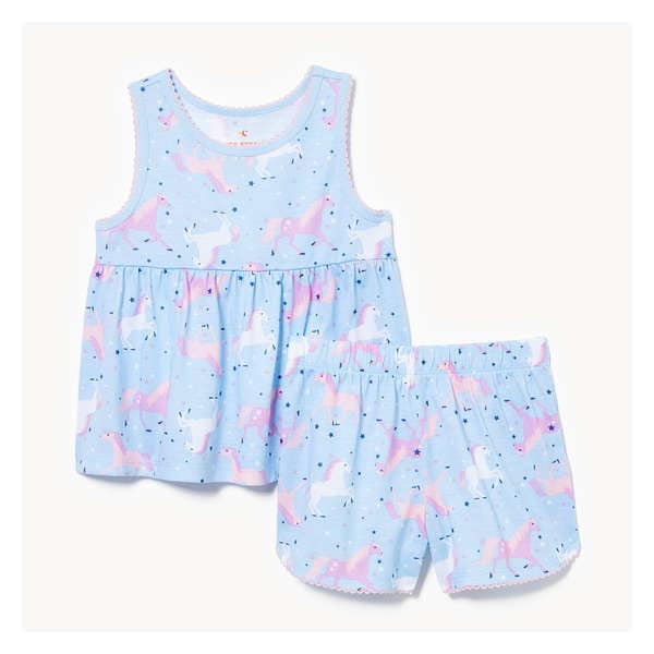 Toddler Girls' 2-Piece Pajama Set - Pale Blue