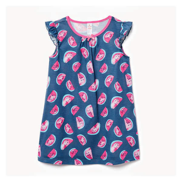 Toddler Girls' Flutter Sleeve Nightgown - Dark Navy