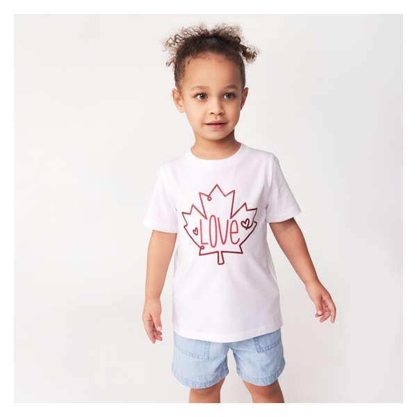 Toddler Girls' Canada T-Shirt - White