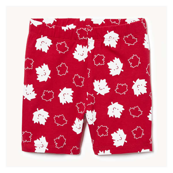 Toddler Girls' Canada Bike Short - Red