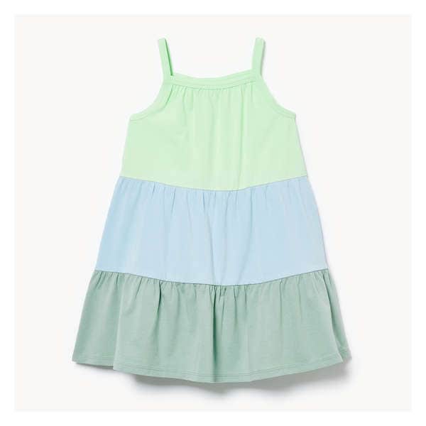 Toddler Girls' Tiered Cotton Dress - Pale Green