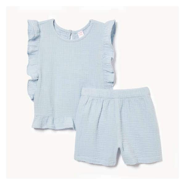 Toddler Girls' 2-Piece Gauze Set - Blue