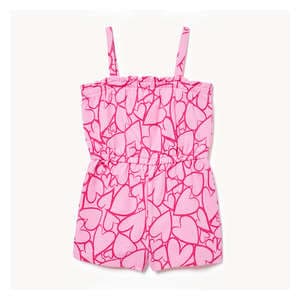 Toddler Girls' Terry Romper - Bright Pink