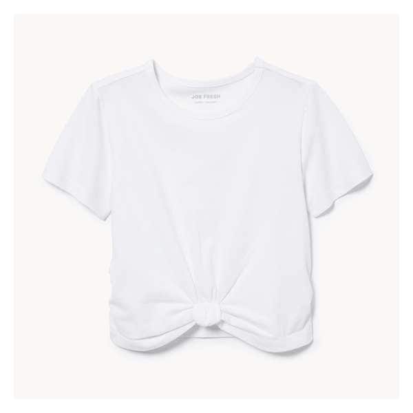 Toddler Girls' Knotted T-Shirt - Bright White