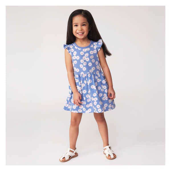 Toddler Girls' Printed Dress & Short Set - Dusty Blue