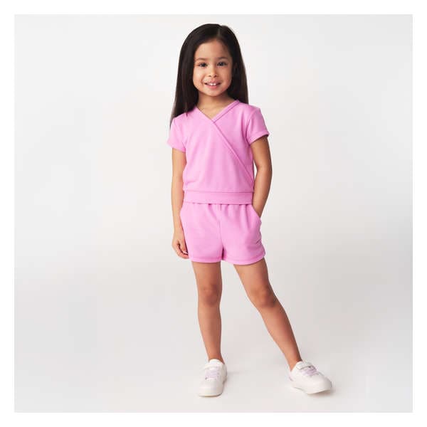 Toddler Girls' Active T-Shirt & Short Set - Fuchsia