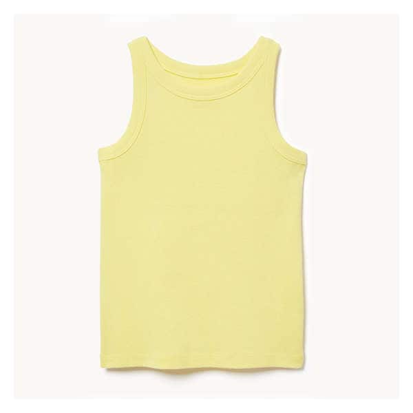 Toddler Girls' Rib Tank - Pale Yellow