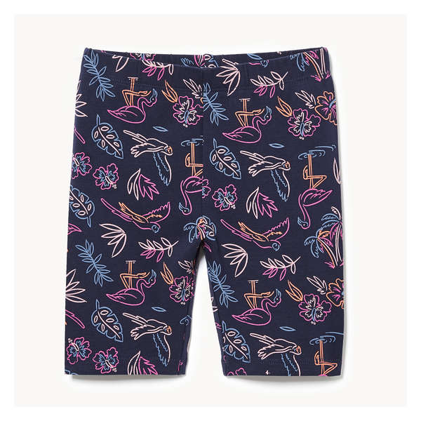 Toddler Girls’ Printed Bike Short - Dark Navy