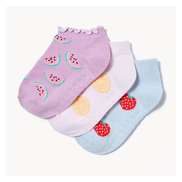Toddler Girls' 3-Pack Low-Cut Socks - Multi