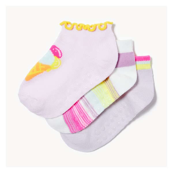 Toddler Girls' 3-Pack Low-Cut Socks - Pink