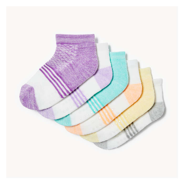 Toddler Girls' 6-Pack Low-Cut Socks - Multi