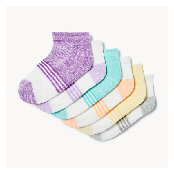 Toddler Girls' 6-Pack Low-Cut Socks - Multi