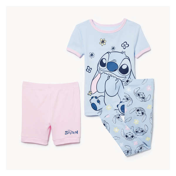 Toddler Girls' Disney Stitch 3-Piece Sleep Set - Blue